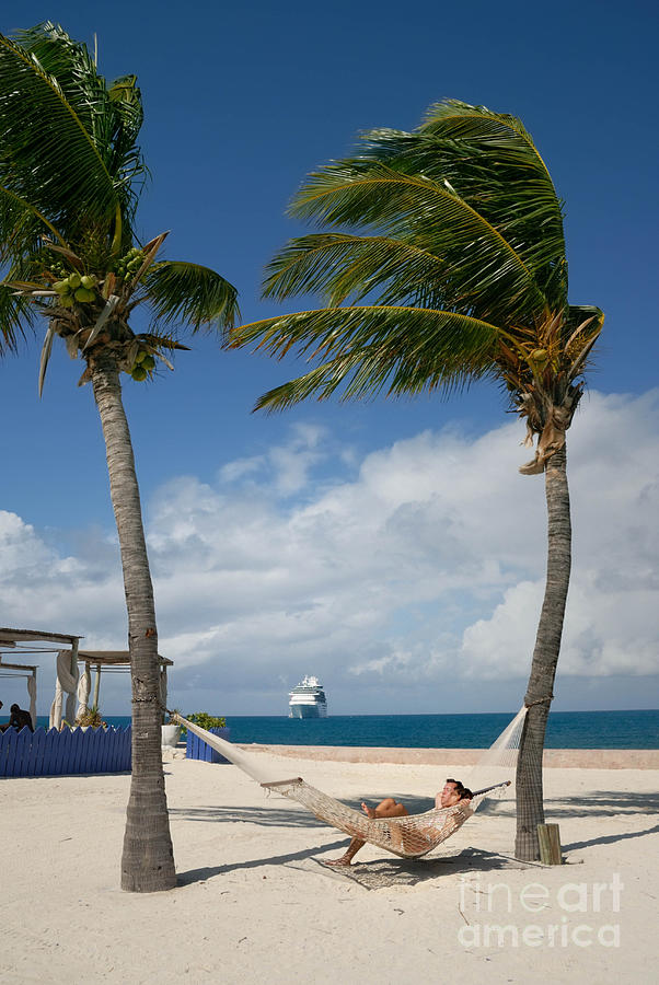 Couple in Hammock on Beach Photograph by Amy Cicconi