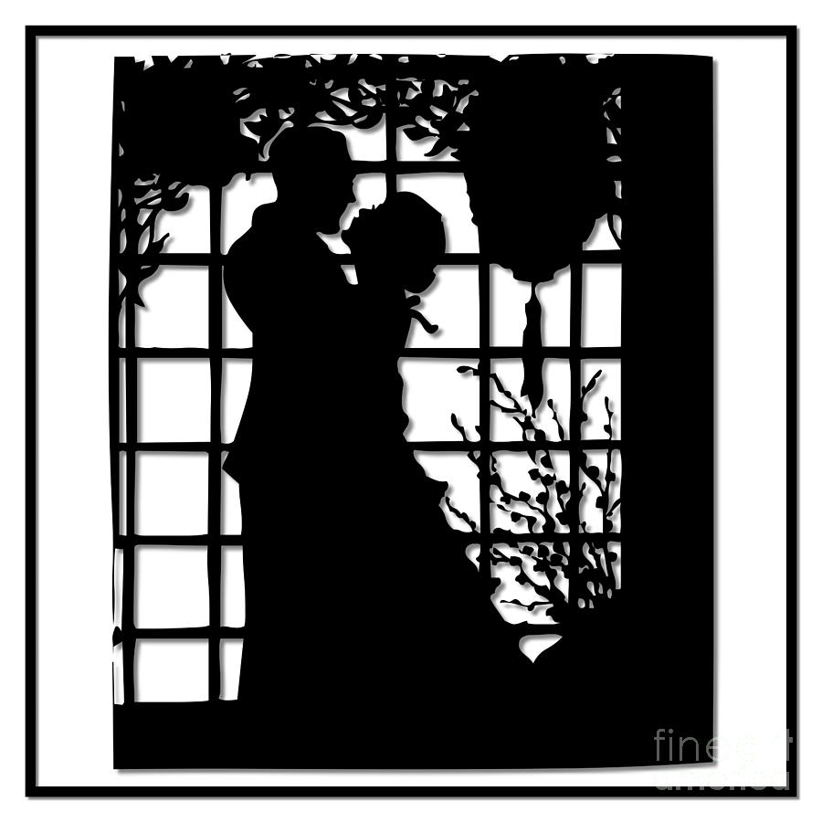 Couple In Love Silhouette Digital Art By Rose Santuci Sofranko Fine