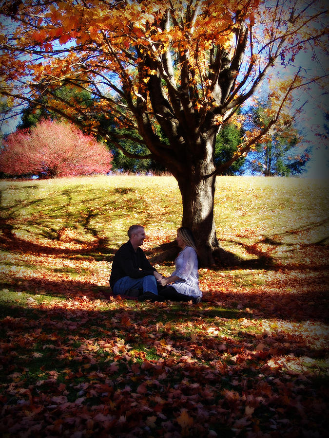 Couple In Love Under Tree by Lj Lambert - Couple In Love Under Tree ...