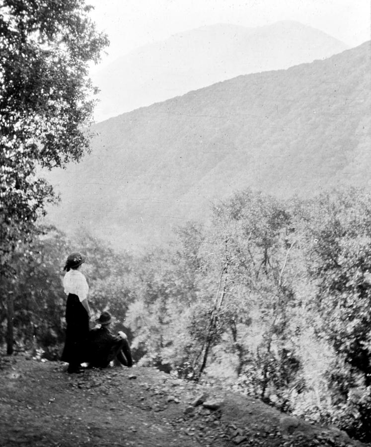 Couple in the Catskills Near West Point New York 1915 Photograph by A Macarthur Gurmankin