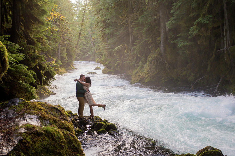 Couple Kissing On Riverbank At Mckenzie Photograph By Joshua Rainey Fine Art America