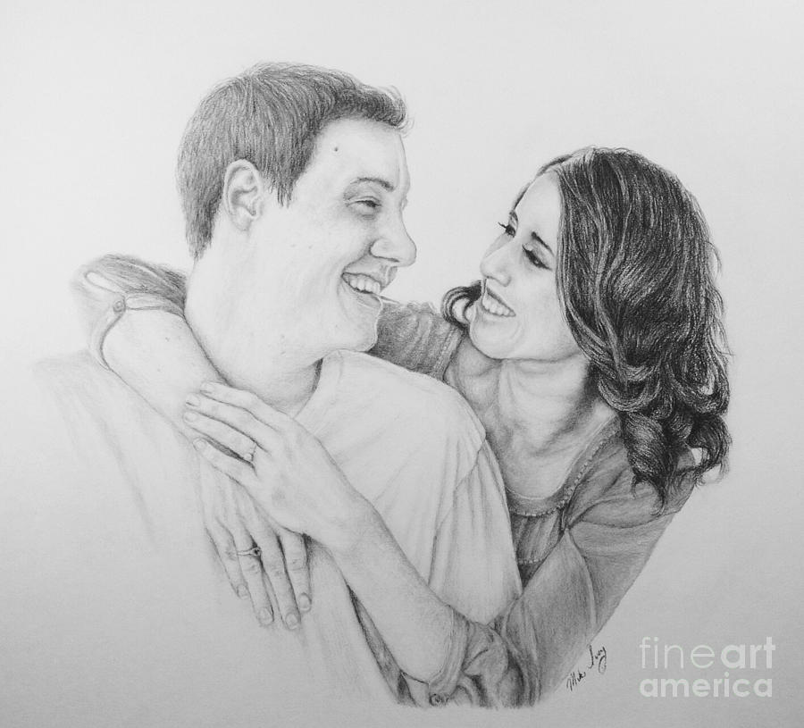 Couple Drawing by Mike Ivey