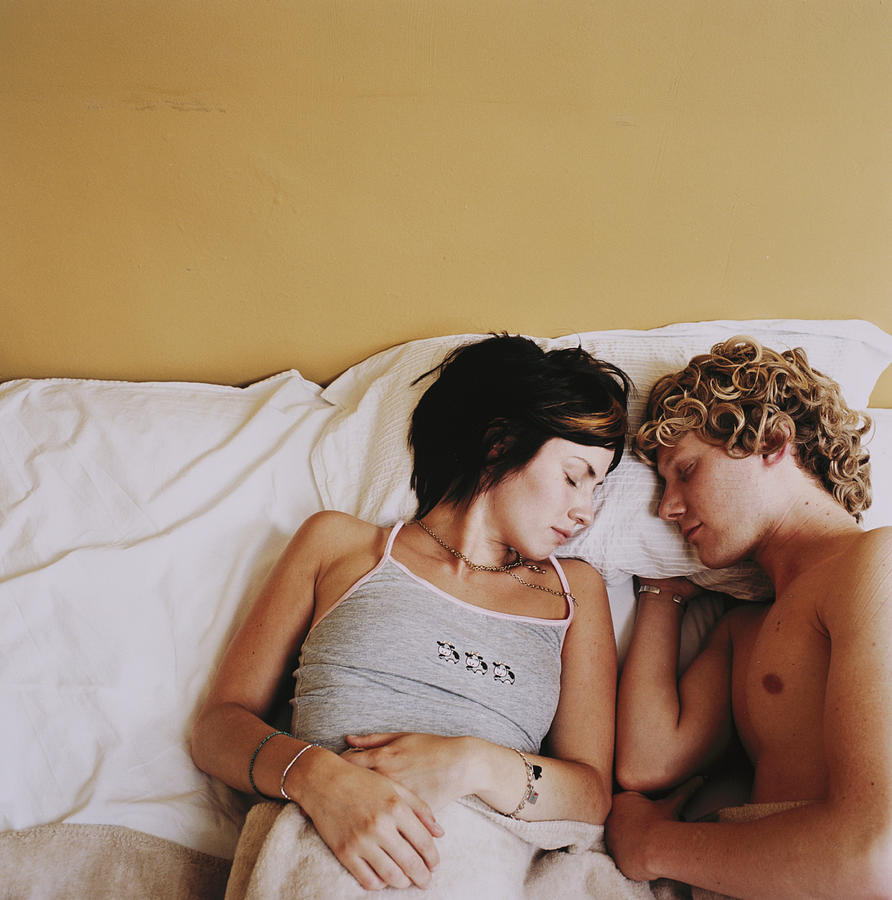 Couple Sleeping in Bed Photograph by Betsie Van der Meer