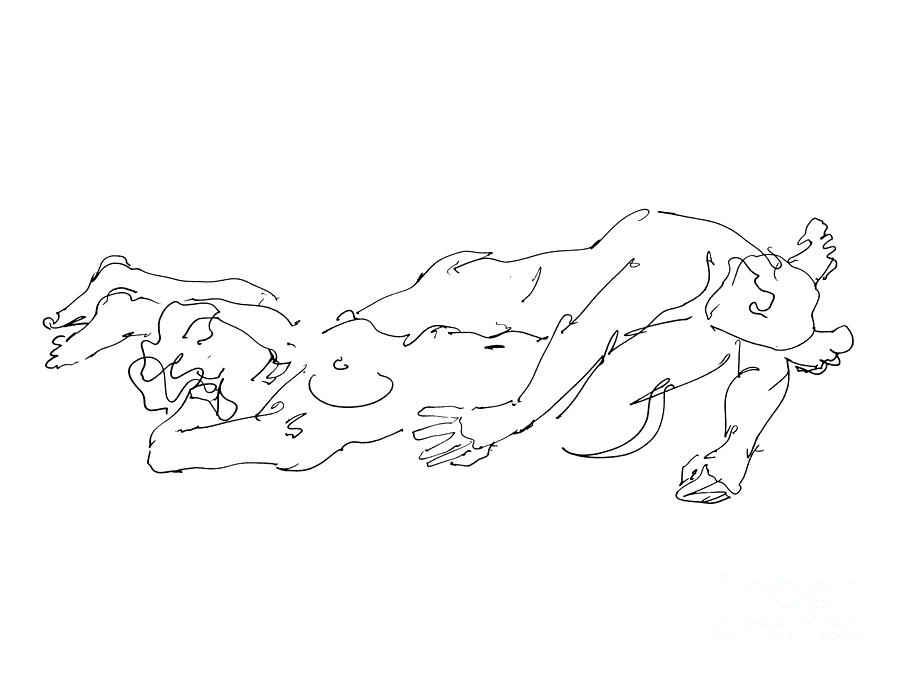 Couples Erotic Art 3 Drawing by Gordon Punt