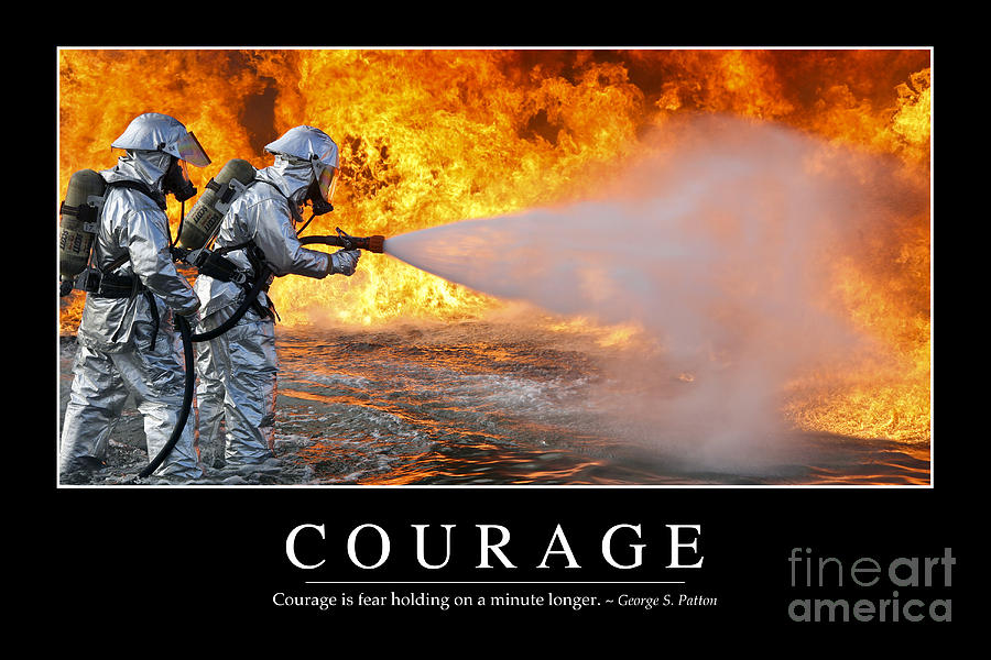 Courage Inspirational Quote Photograph by Stocktrek Images