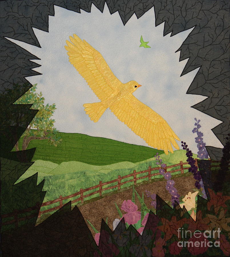 Courage is the Bird that Soars Tapestry - Textile by Denise Hoag