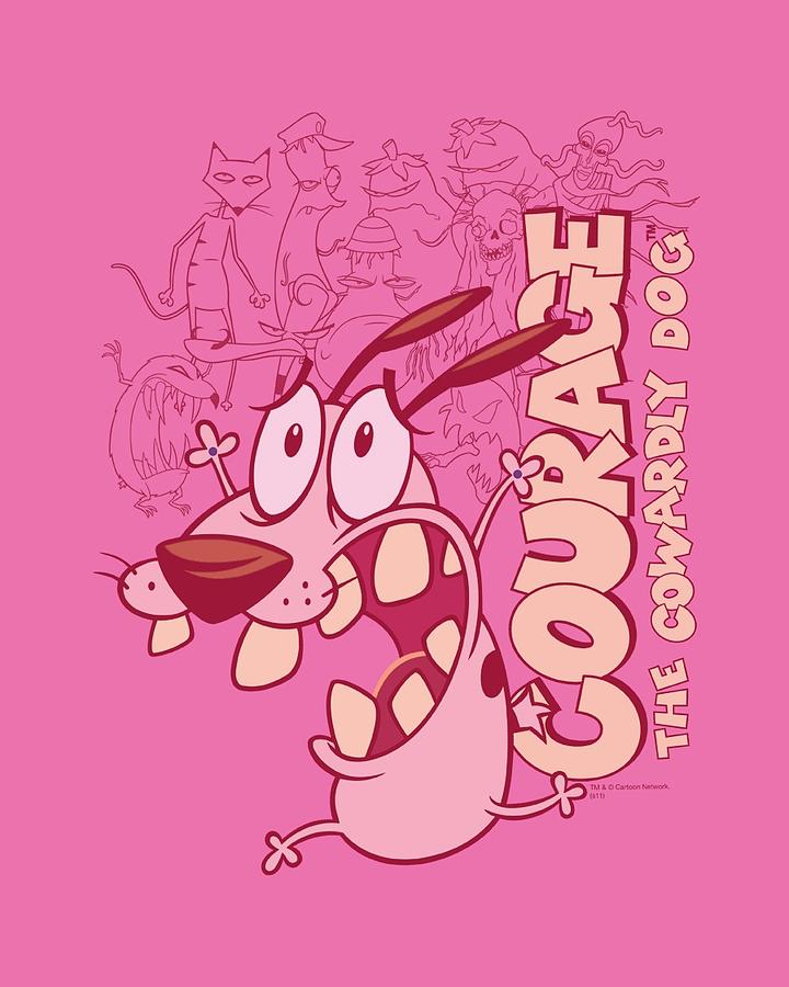 Dog Digital Art - Courage The Cowardly Dog - Running Scared by Brand A