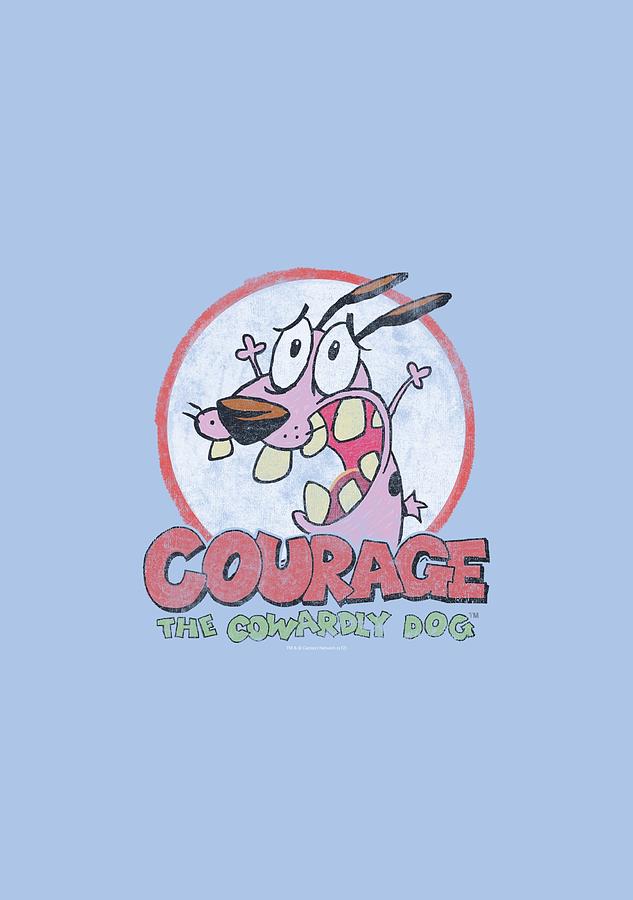 Dog Digital Art - Courage The Cowardly Dog - Vintage Courage by Brand A