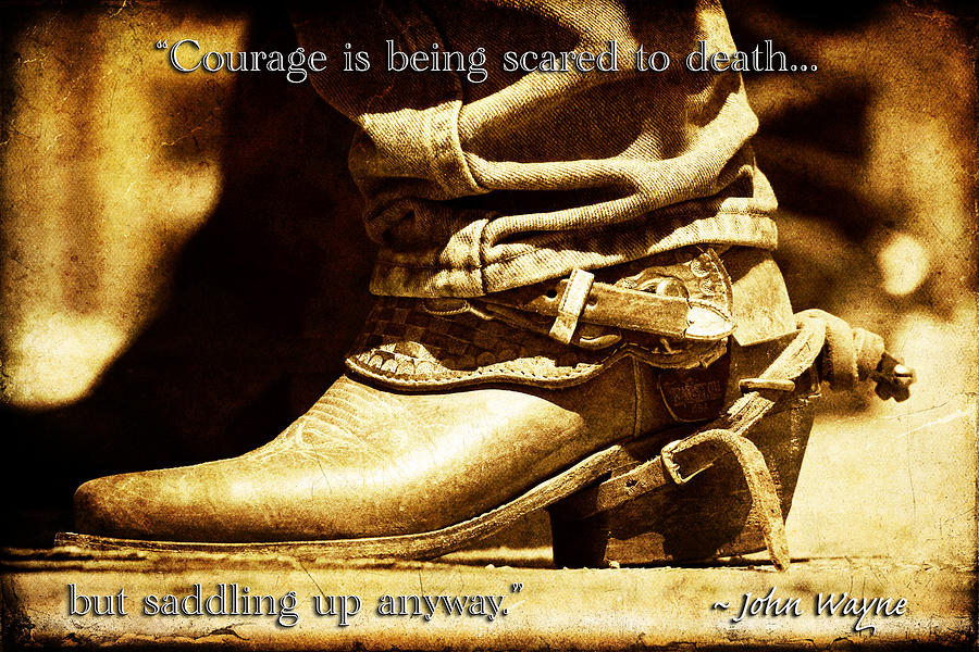 John Wayne Photograph - Courage via John Wayne by Lincoln Rogers