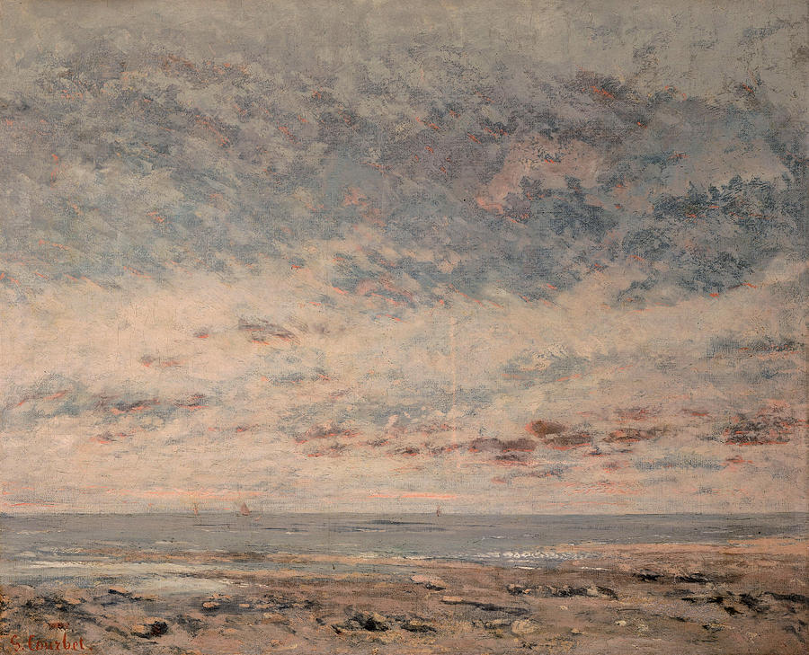 Courbet Low Tide, 1865 Painting by Granger