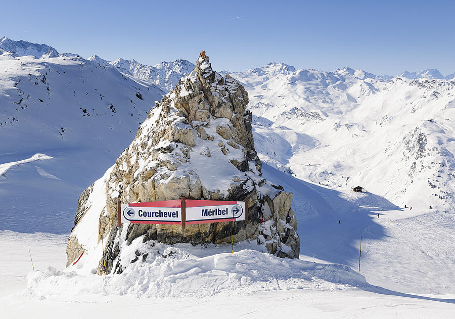 Courchevel and Meribel Ski Signs Photograph by Georgeclerk