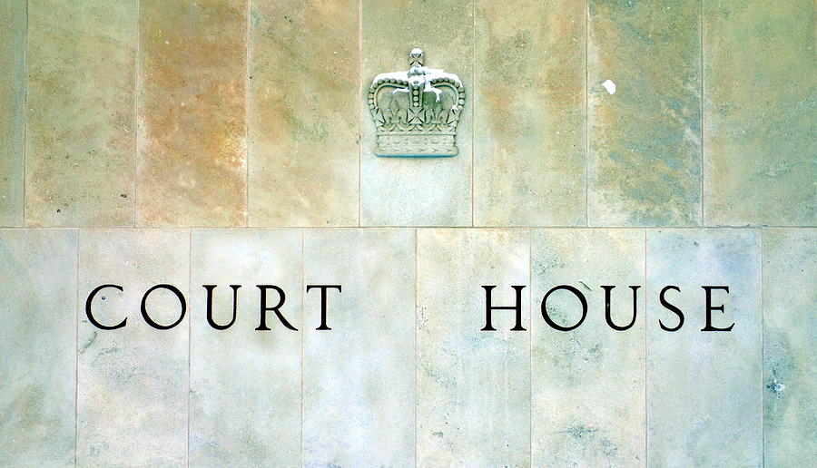 Vintage Photograph - Court House Sign by Valentino Visentini