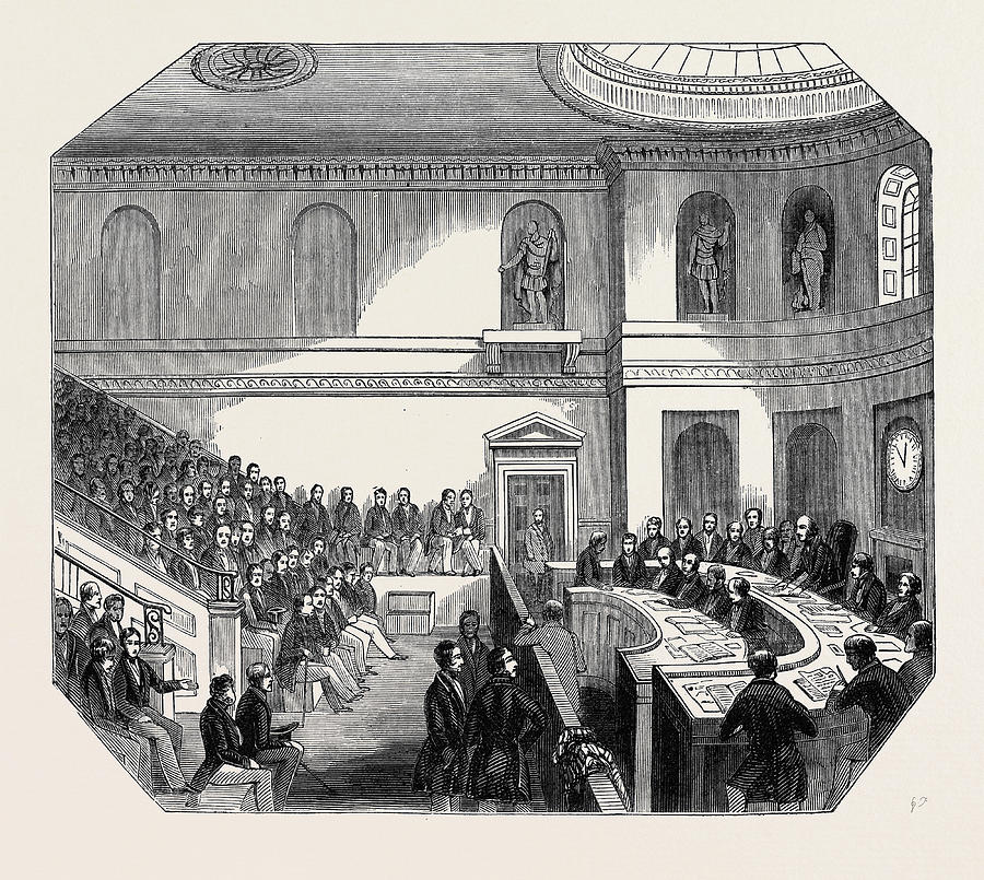 Vintage Drawing - Court Of Proprietors by English School