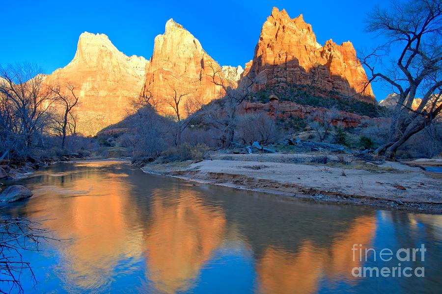 Zion National Park Photograph - Court Of The Patriarchs Sunrise by Adam Jewell