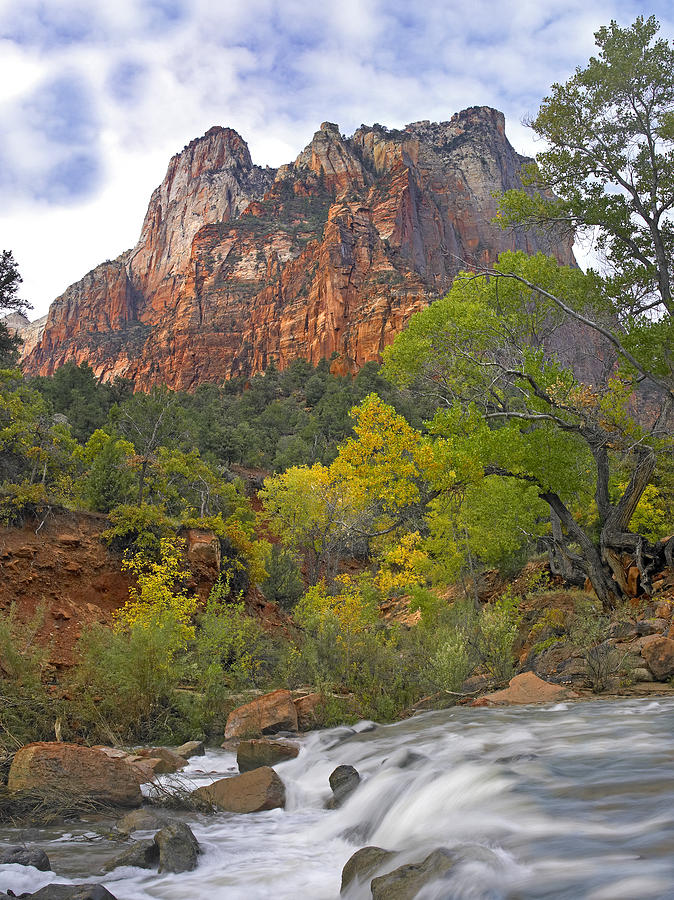 Court Of The Patriarchs Zion Np Utah Photograph by Tim Fitzharris