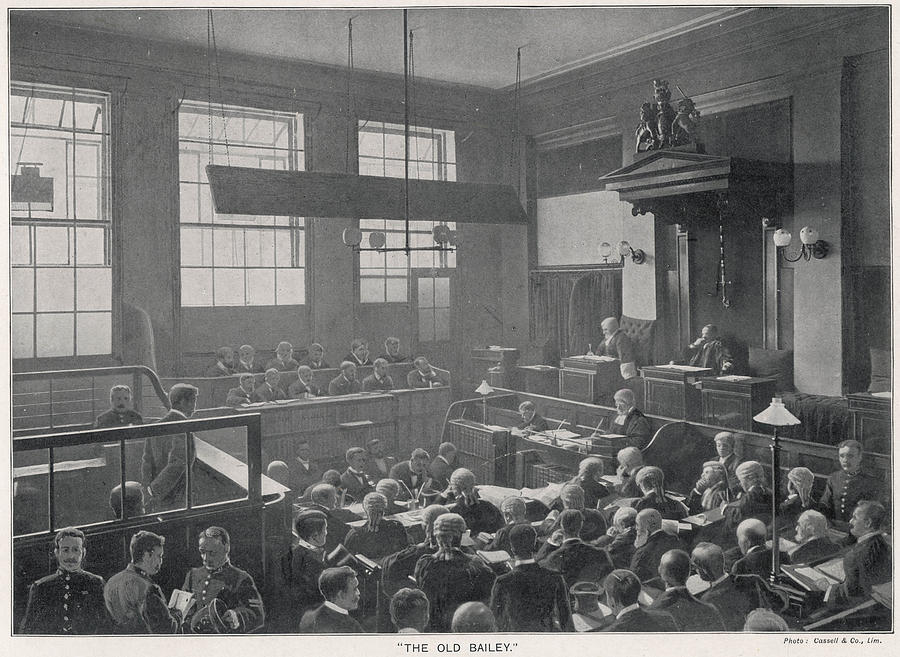Old Photograph - Court Scene At The Old Bailey by Mary Evans Picture Library Old Photograph - Court Scene At The Old Bailey by Mary Evans Picture Library