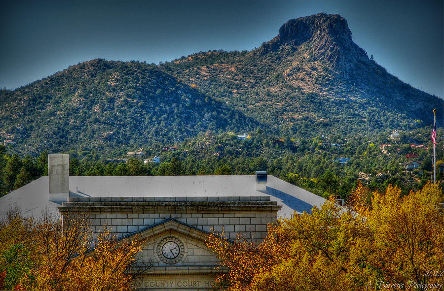Courthouse Autumn Below Thumb Butte HDR Photograph by Aaron Burrows
