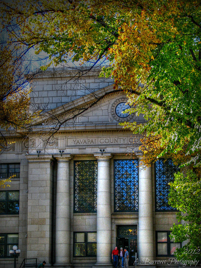 Courthouse Autumn HDR Photograph by Aaron Burrows