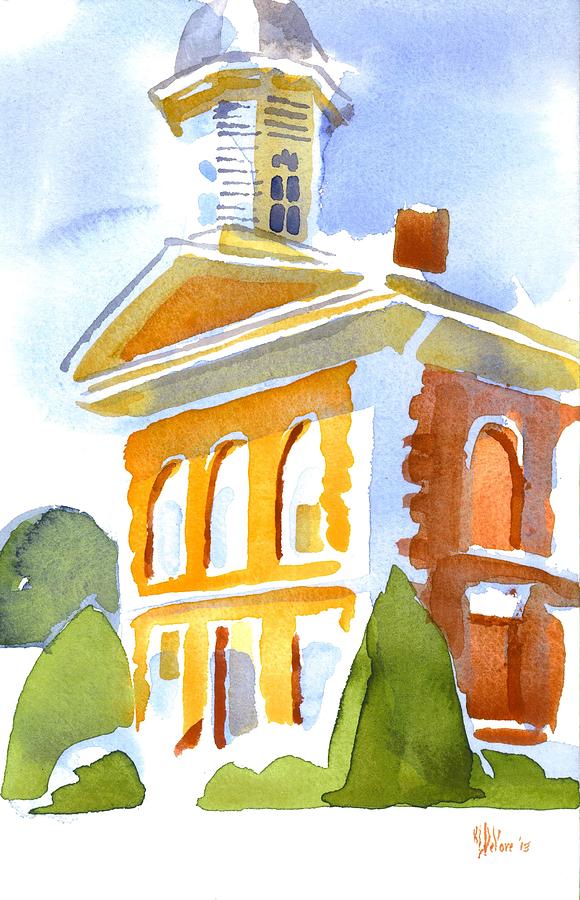 Courthouse in Early Morning Sunshine Painting by Kip DeVore