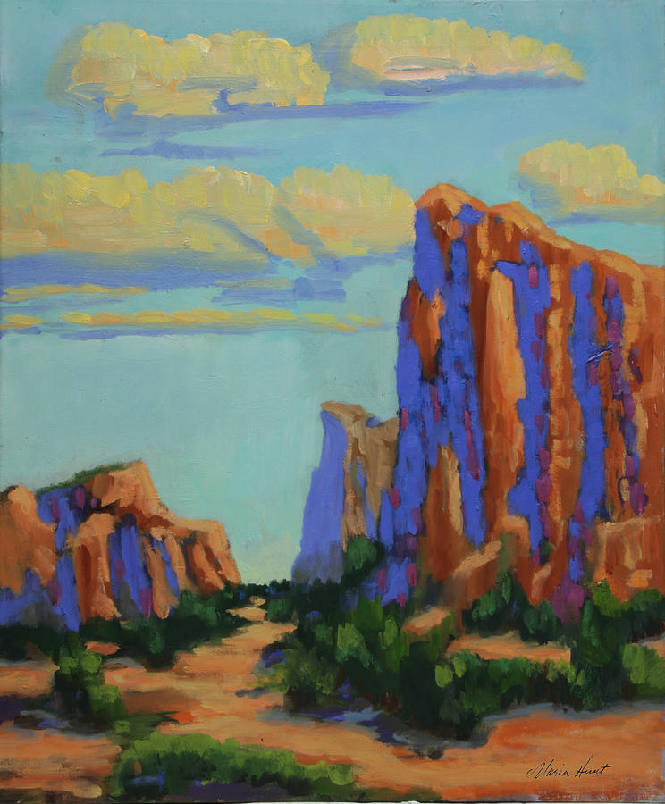 Courthouse Rock in Sedona Painting by Maria Hunt