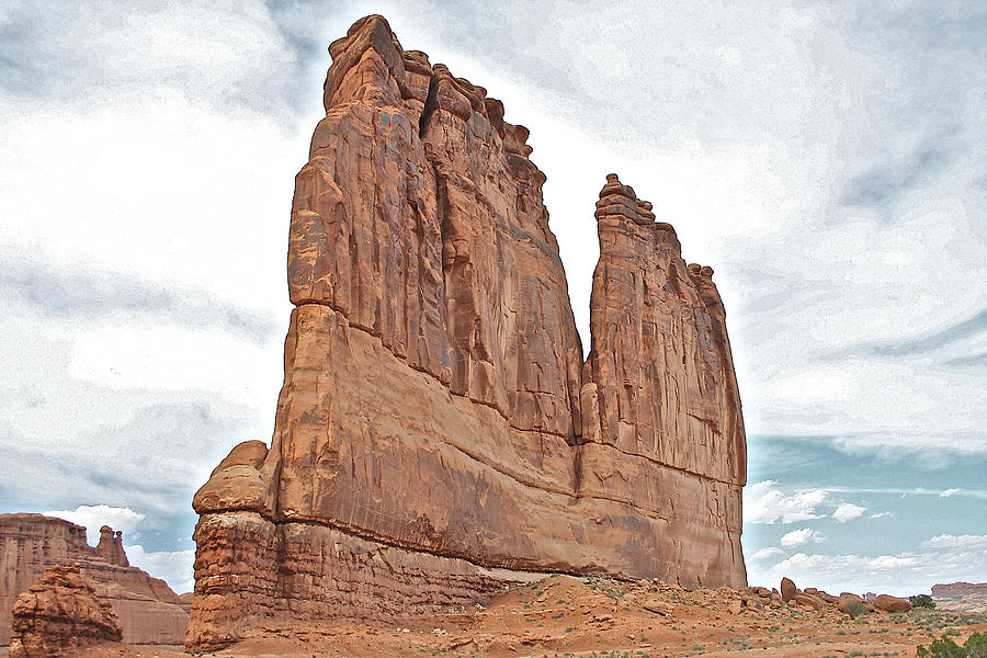Courthouse Towers Arches National Park Photograph by SC Heffner
