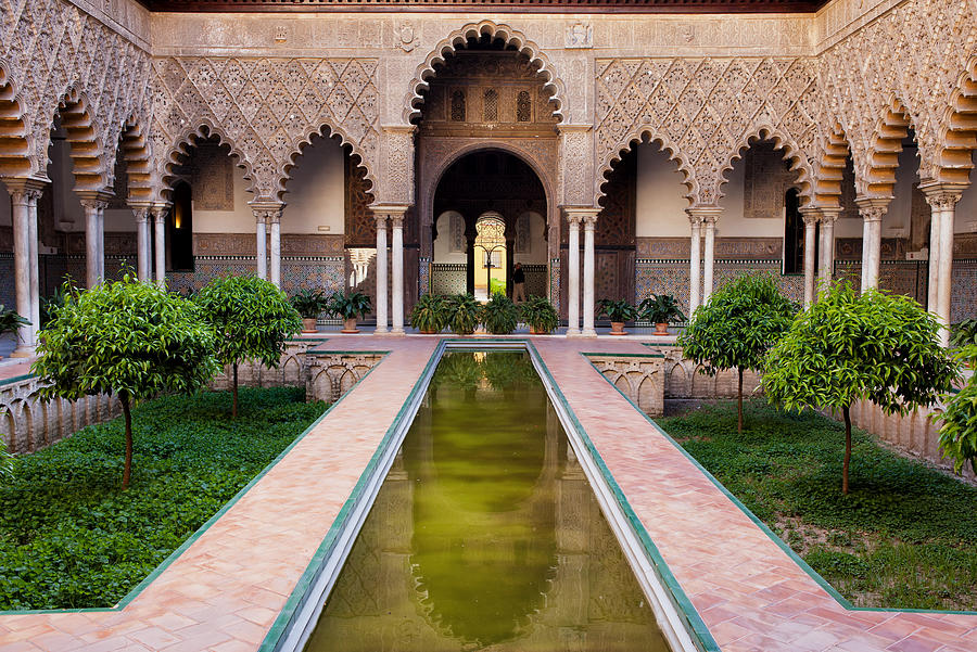 Courtyard of the Maidens in Alcazar of Seville Photograph by Artur Bogacki