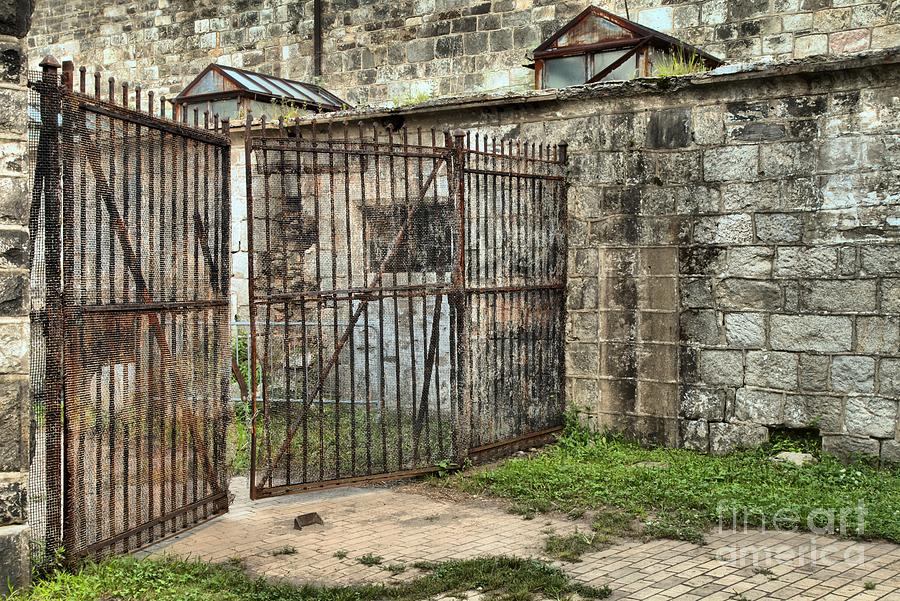 Penitentiary Photograph - Courtyard At The Jail by Adam Jewell