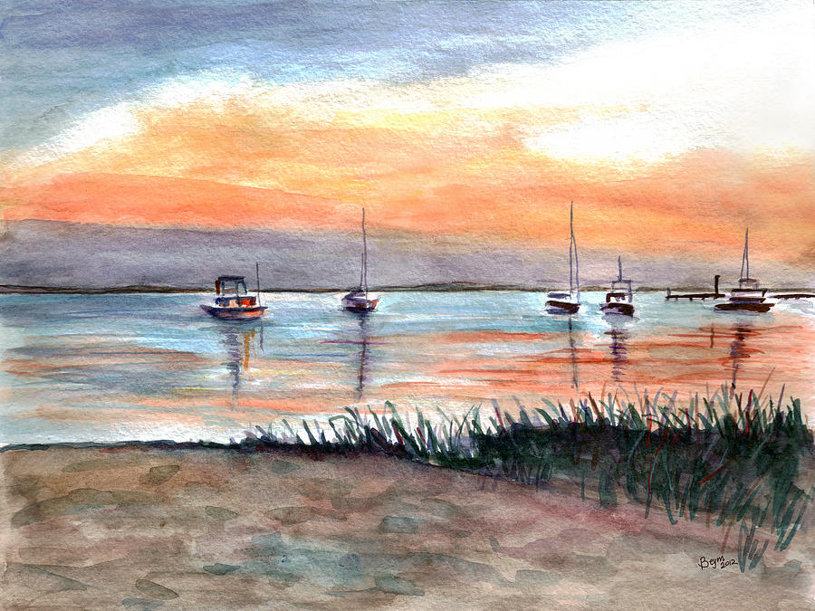 Cove sunrise Painting by Clara Sue Beym