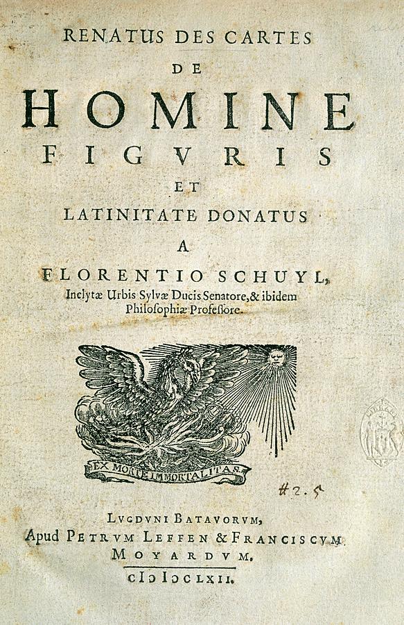 Cover Of Descartes Physiology Book De Homine Photograph by George Bernard/science Photo Library
