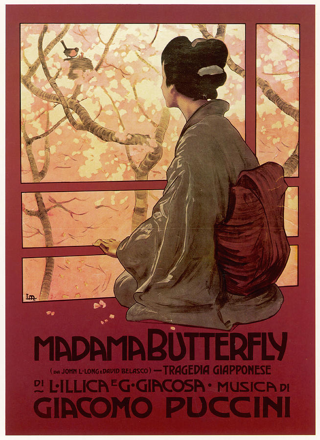 Cover Of The Score Of Madame Butterfly Drawing by Mary Evans Picture Library