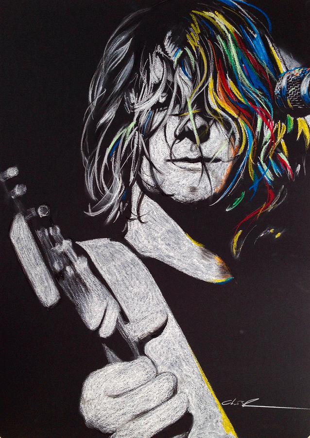 Kurt Cobain Painting - Cover the Hair in Your Eyes by Christian Chapman Art