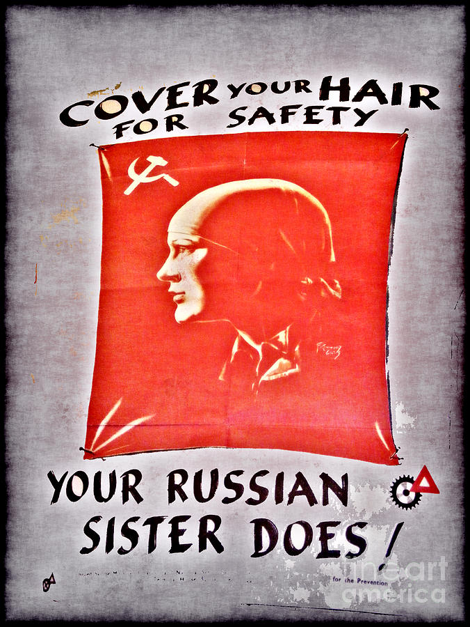 Vintage Photograph - Cover Your Hair by Nina Ficur Feenan