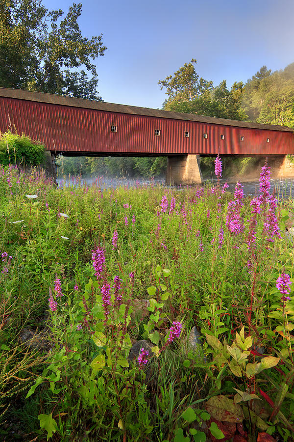 Summer Photograph - Covered Bridge West Cornwall by Bill Wakeley