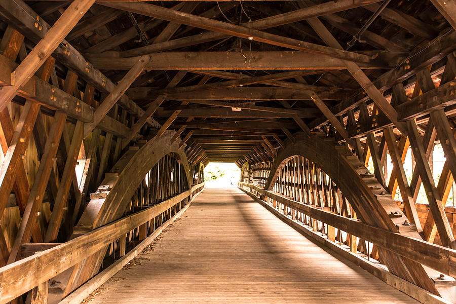 Covered Bridge Interior Photograph