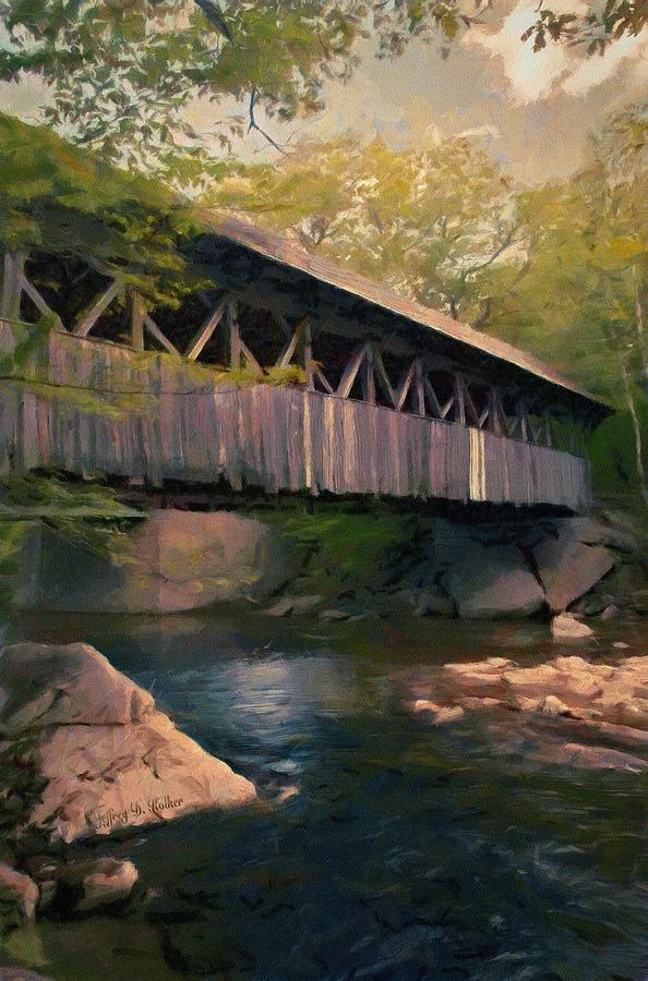 Bridge Painting - Covered Bridge by Jeffrey Kolker