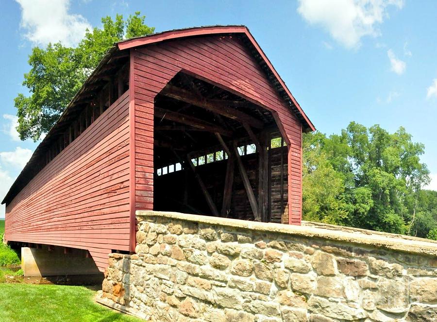 Covered Bridge Photograph by Mike Baltzgar - Fine Art America