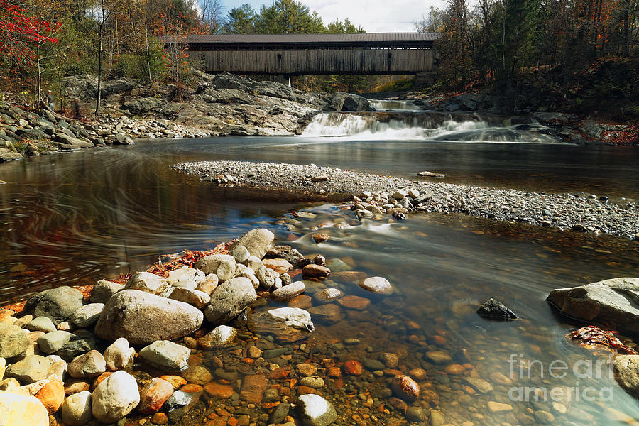 Architecture Photograph - Covered Bridge Over the Ammonoosuc River by George Oze