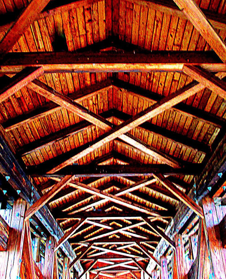 Covered Bridge Structure Photograph by Randall Weidner