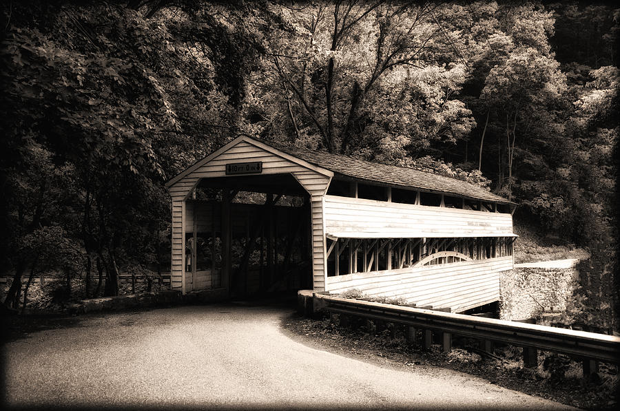 Bridge Photograph - Covered Bridge - Valley Forge by Bill Cannon