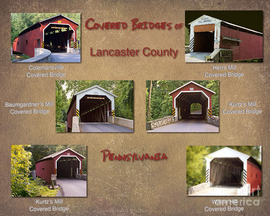 Covered Bridges Of Lancaster County Photograph By Terry Weaver - Fine ...