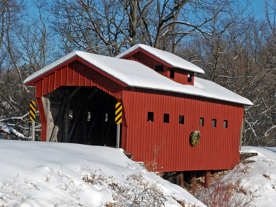 Covered Covered Bridge Photograph by Janice Adomeit