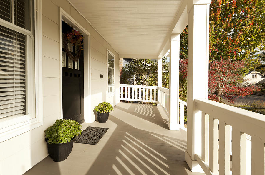 Covered Front Porch Photograph by Chuckcollier