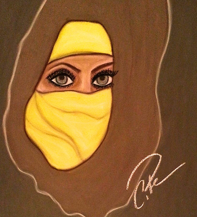 Covered in Yellow Drawing by Chrissy  Pena