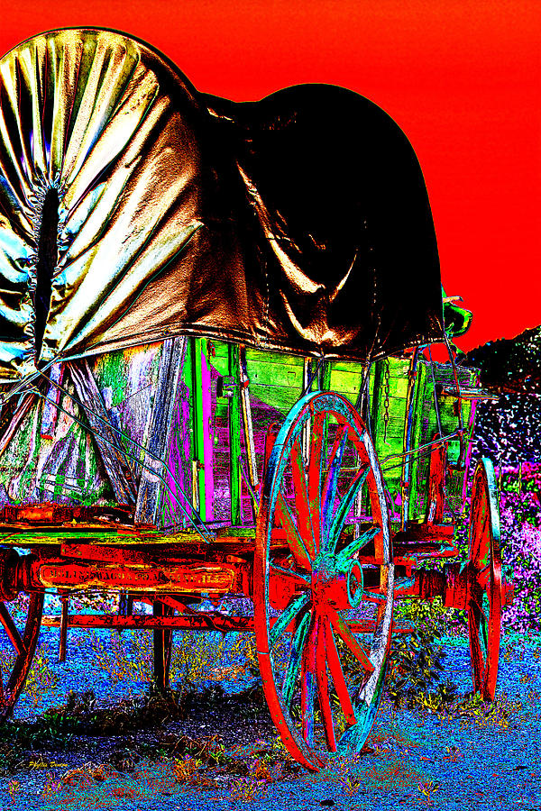 Covered Wagon Pop Art Photograph by Phyllis Denton