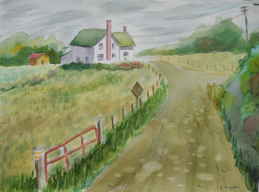 Farm Scene Painting - Covey Farm Singleton Lake by Robert P Hedden