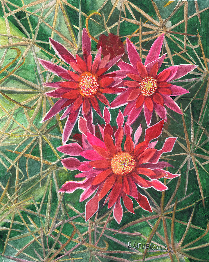 Coville Barrel Blossoms Painting by Eric Samuelson