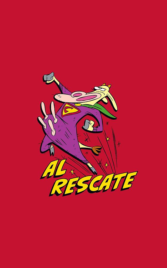Cow And Chicken - Al Rescate Digital Art by Brand A