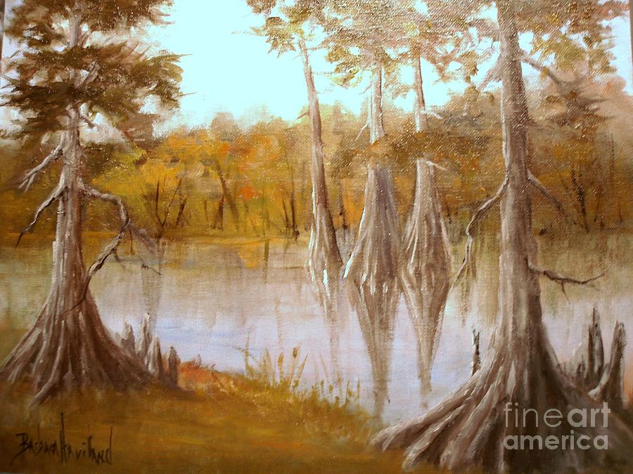 Cypress Trees Painting - Cow Bayou Cypress Trees by Barbara Haviland