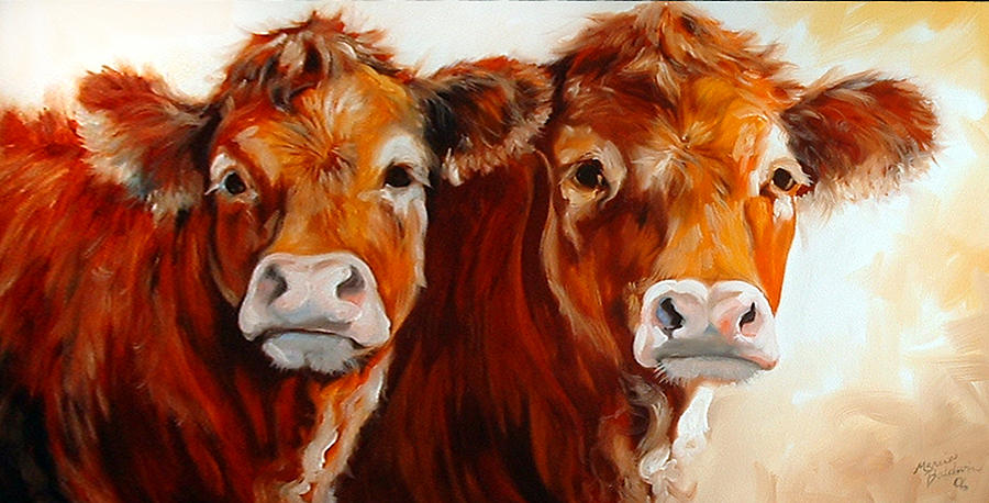 Cow Cow Painting by Marcia Baldwin