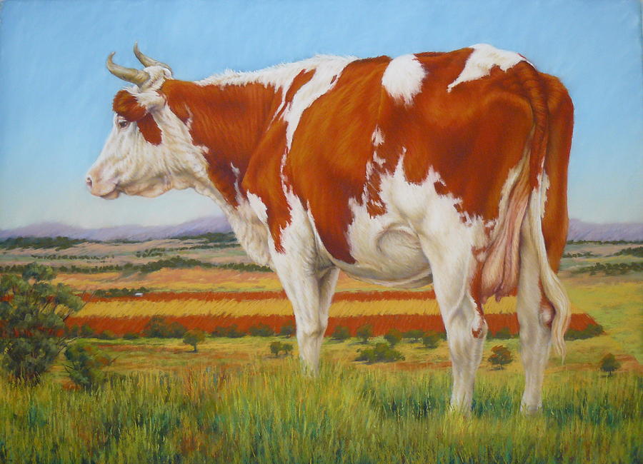 Cow Painting - Cow On The Lookout by Margaret Stockdale